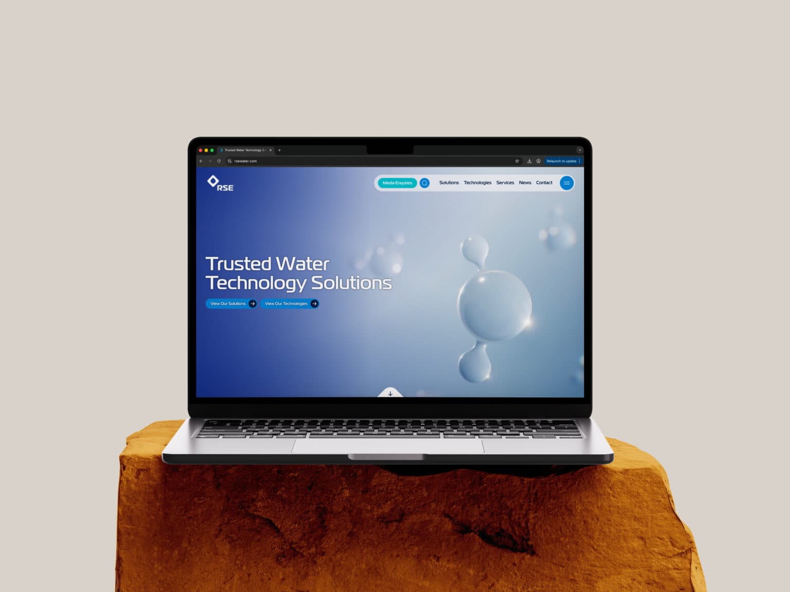 RSE website displayed on desktop
